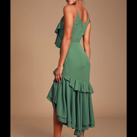 High-Low Raffled Maxi Dress - Picture 3 of 4